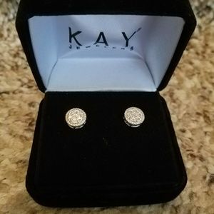 Simulated diamond earrings